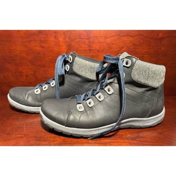 Eastland Women's Size 10 M Black Bethanie Ankle Boot W/ Tweed Knit Padded Collar - Picture 2 of 10